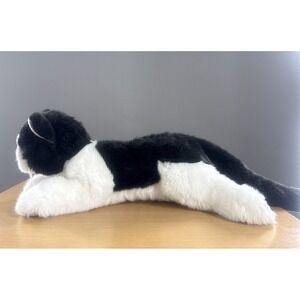 Bearington Lil Domino Tuxedo Kitty Cat Blue Eyes Plush Black White